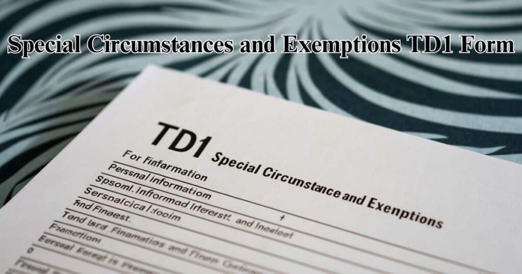 Special Circumstances and Exemptions TD1 Form